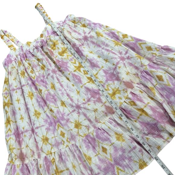 Mango Kids' Lula Abstract Tie Dye Cut Out Dress Size 12 - Picture 5 of 6